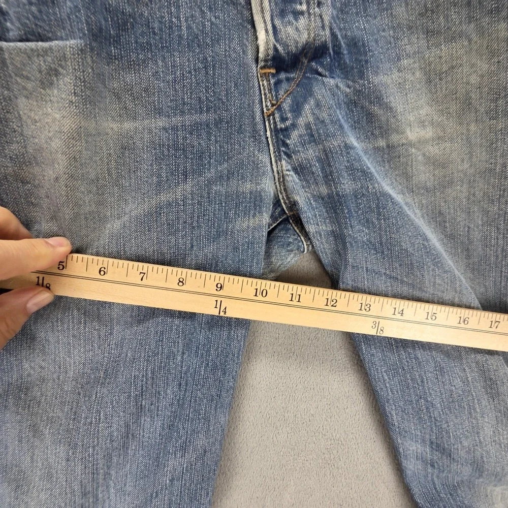Vintage Levis Engineered Jeans Mens Blue Twisted Altered Raw Hem Fits 29x20